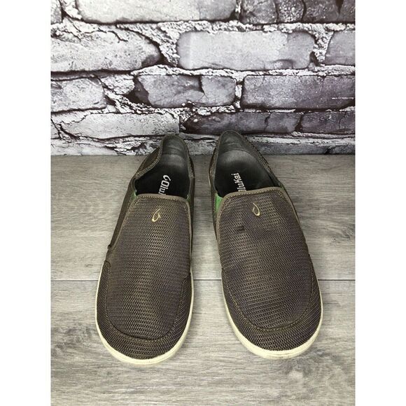 Olukai Nohea Mesh Mustang Lime Textile Slip On Casual Sneakers Men Sz 8M US/41EU - Picture 2 of 16